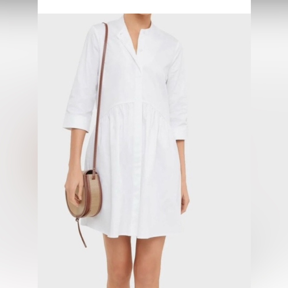 Tuckernuck cotton white button up dress size M